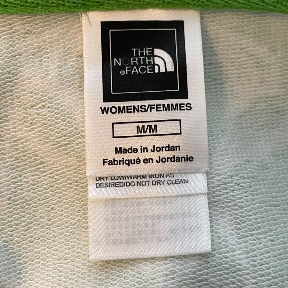 The North Face Green Floral Abstract Zip Up Hoodie Size Medium M - Picture 5 of 7